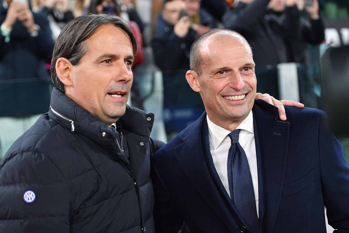Tra Simone Inzaghi e Massimiliano Allegri sarà derby d'Italia anche a gennaio durante il mercato invernale